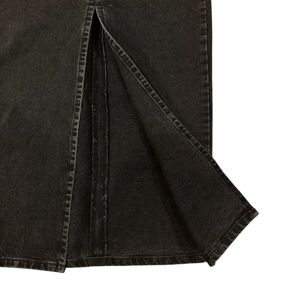 ASOS Black Denim Maxi Skirt - Picture 3 of 7